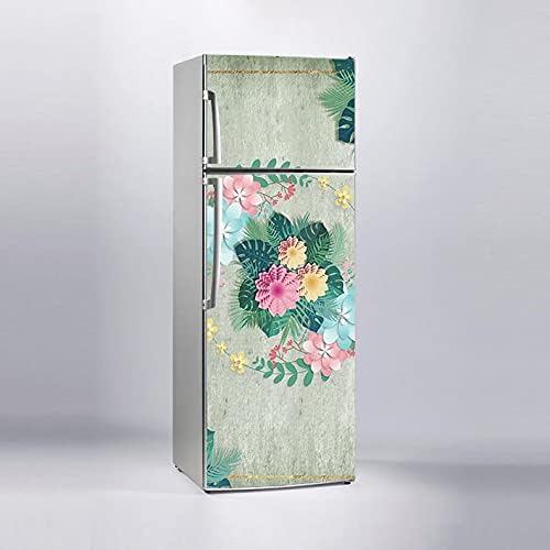 Buzdolabı Kaplama Dolap Kaplama Etiketi 3D Çiçekler