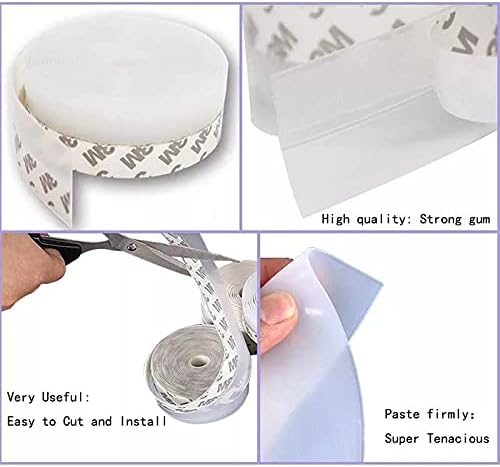 Alternative view of 5 Metre Kapı ve Pencere Bandı, Kendinden Yapışkanlı Şeffaf Silikon Fitil, PVC Kapı Pencere Contası, Duşakabin ve Cam İçin, Rüzgar, Toz, Böcek ve Ses Yalıtımı, Soğuk Geçirmez, 35 mm, ISO 9001