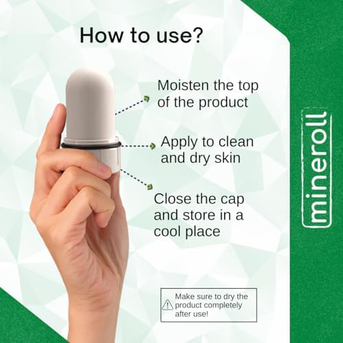 Doğal Kristal Deodorant - Vegan, Kokusuz, 24 Saat Koruma, Kadın ve Erkeler İçin - Alum Taş, Mineral Tuz, Roll-on, 70 gr