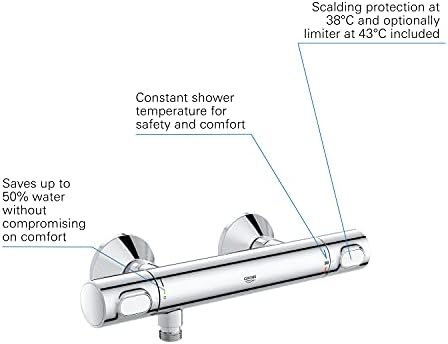Alternative view of Precision Termostatik Duş Bataryası, Su Tasarruflu, Krom, 34840000