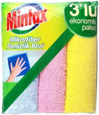 Mintax Mikrofiber Temizlik Bezi 3'lü