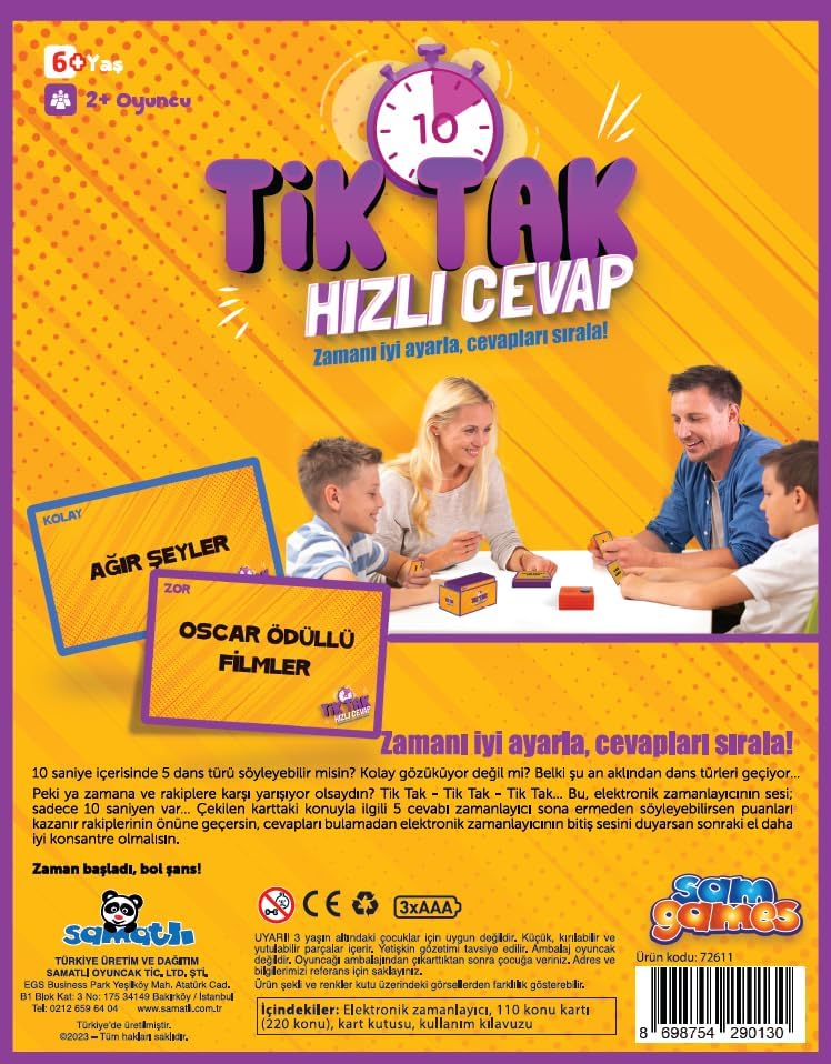 Alternative view of Tik Tak Hızlı Cevap, Çok Renkli