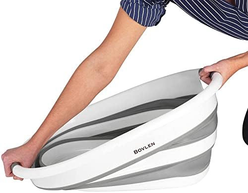 Katlanabilir Çamaşır Sepeti - Katlanır Çamaşır Sepeti - Gri - 54,5x39x8 CM - PP+