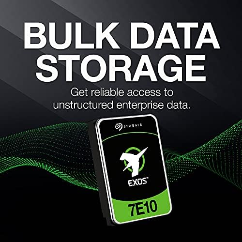 Exos 7E10 10 TB Dahili Sabit Disk HDD - 3,5 İnç 512e/4Kn SAS 6 Gb/sn, 7200 RPM, İşletme, Veri Merkezi için 256 MB Önbellek ve 2M MTBF (ST10000NM017B)