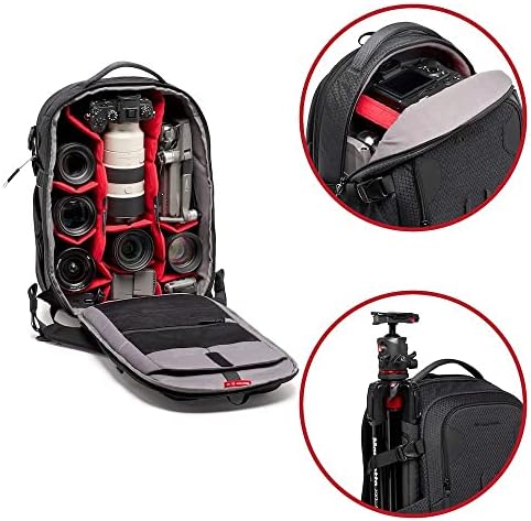 PRO Light Backloader M, Backpack for Mirrorless Cameras, Top and Rear Access, Double Attachment, Interchangeable Dividers,
