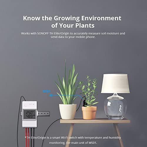 Alternative view of MS01 IP55 su geçirmez akıllı flora zemin monitörü, bahçe, bitki bakımı, zemin, çimen, nem test cihazı, sensör, kendin yap çiçekler, bahçe test cihazı
