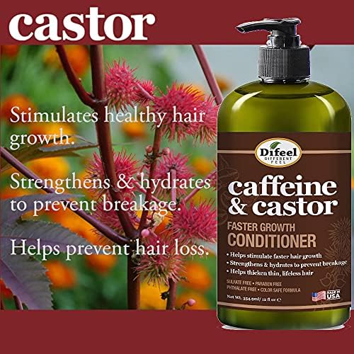 Difeel Caffeine & Castor Faster Growth Saç Kremi 354.9ML
