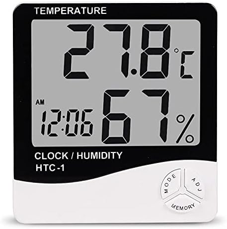 Alternative view of HTC-1 Dijital Termometre Sıcaklık Ve Nem Ölçer Higrometre Masa Alarm
