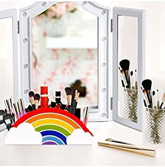 Ahşap Gökkuşağı Çocuklar İçin Masaüstü Kalemlik Kalem Kutusu Organizer Gökkuşağı Ahşap