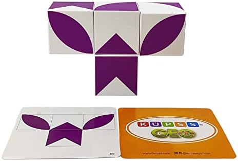 GEO Jr. Manyetik Görsel Zeka Küpleri (40 Geometrik Şekil Kartı - Mıknatıslı Küpler)