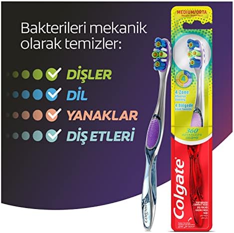 360 Gelişmiş 4 Yönlü Koruma Orta Diş Fırçası