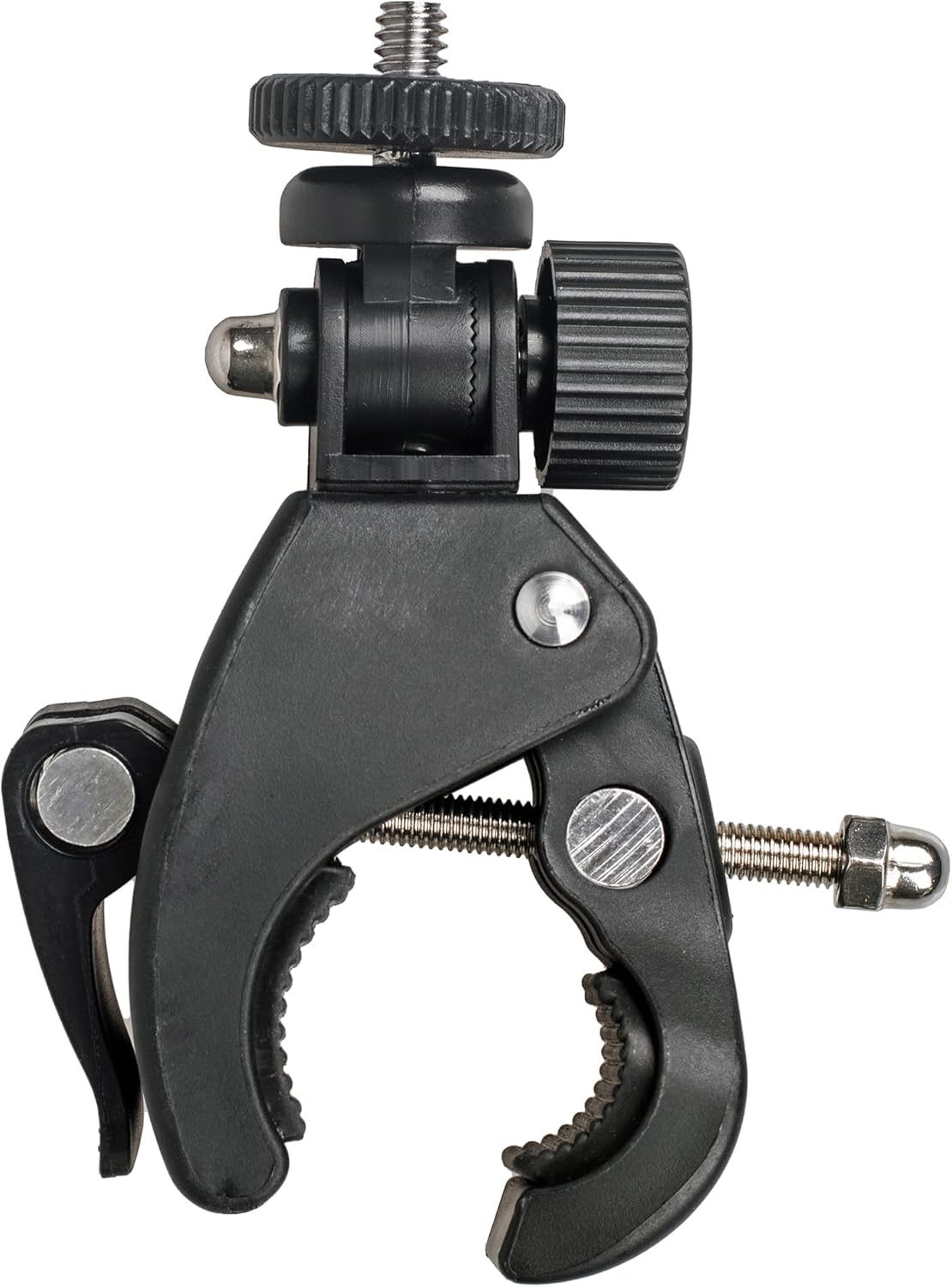 AX-BM02 Sabitleme Kelepçesi, 1/4'' Vida Bağlantılı, 16-36 mm Gidon/Boru/ Uyumlu, 180° Ayarlanabilir Açı, Hızlı Kilitli Kamera ve Aksiyon Kamera Mount