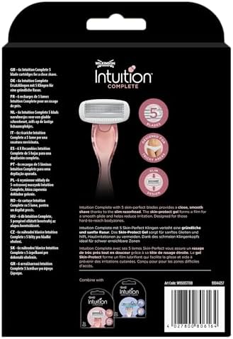 SWORD - Intuition For | Smooth Shave | Razor Handle + 6 Blade,Pembe, 1 adet (1'li paket)