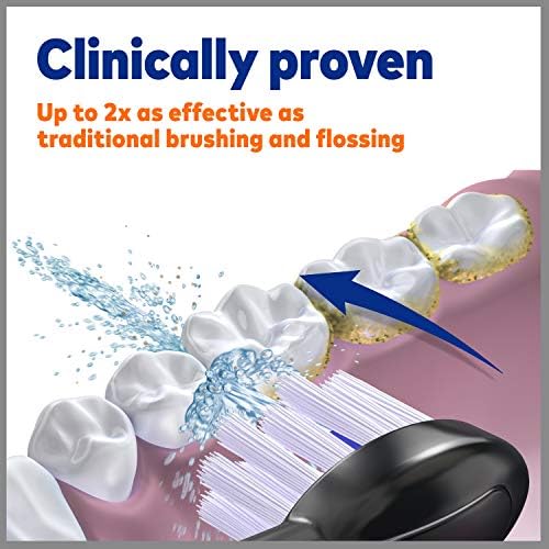 Waterpik Sonic-Fusion Diş Fırçası SFFB-2EB için Kapaklı Tam Boy Yedek Fırça Başlıkları 2 Adet Siyah