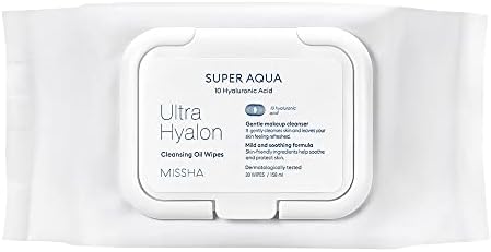 Hyalüronik Asitli, Yağ Bazlı Makyaj Temizleme Mendili Super Aqua Ultra Hyalron Cleansing Oil Wipes