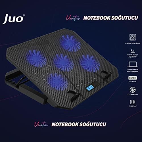 Alternative view of Ventus 5 Fanlı LED Aydınlatmalı Notebook Soğutucu Siyah