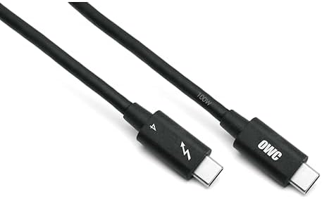 OWC - 2,0 m Thunderbolt 4 / USB-C kablosu - Tüm Thunderbolt 3 ve 4, USB-C ve USB4 cihazları için tam fonksiyonel, 40 Gb/s'ye kadar, 100 Watt, 20 V/5 A, 8K Thunderbolt veya USB-C ekran ile uyumlu