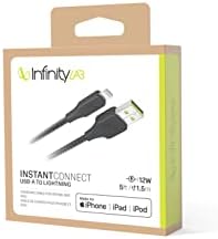 Alternative view of by - InstantConnect Kablo USB-A Lightning,Siyah,1.5m