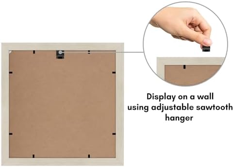 11x11 Resim Çerçevesi Açık Ahşapta - 8x8 Mat ve 11x11 Ekranlar Matsız - Kırılmaz Camlı Kompozit Ahşap - Duvar için Yatay ve Dikey Biçimler