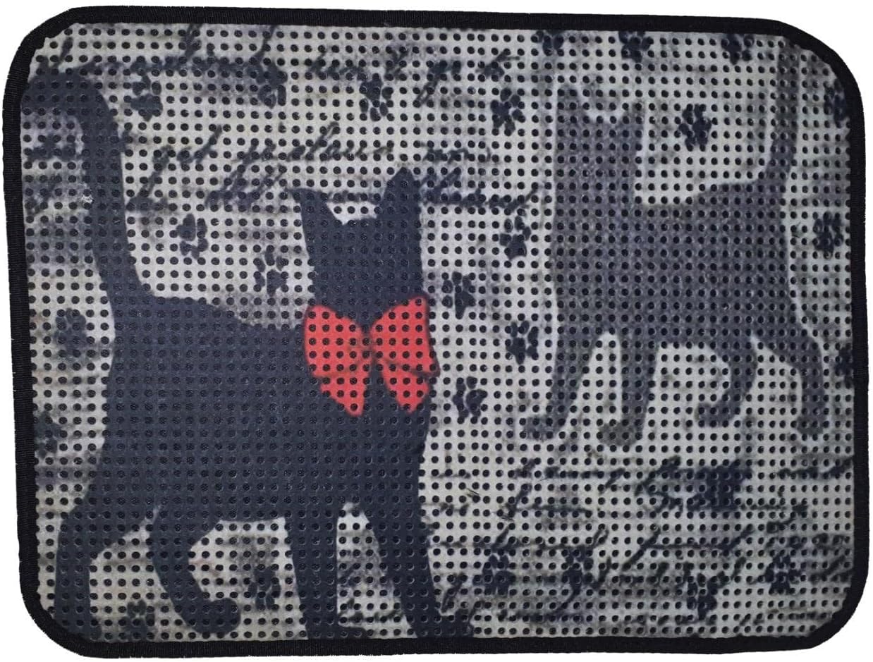 Alternative view of Miapet Elekli Desenli Kedi Tuvalet Önü Paspası 60 x 45 cm Patiler