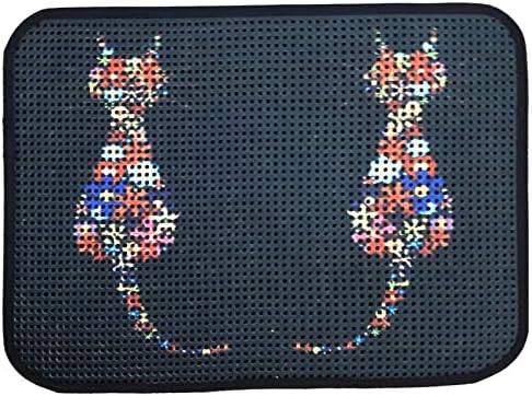 Alternative view of Miapet Elekli Desenli Kedi Tuvalet Önü Paspası 60 x 45 cm Ters Kediler