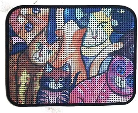 Alternative view of Miapet Elekli Desenli Kedi Tuvalet Önü Paspası 60 x 45 cm Kedi Suratlar