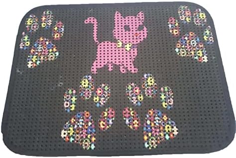 Alternative view of Miapet Elekli Desenli Kedi Tuvalet Önü Paspası 60 x 45 cm Pembe Kedi