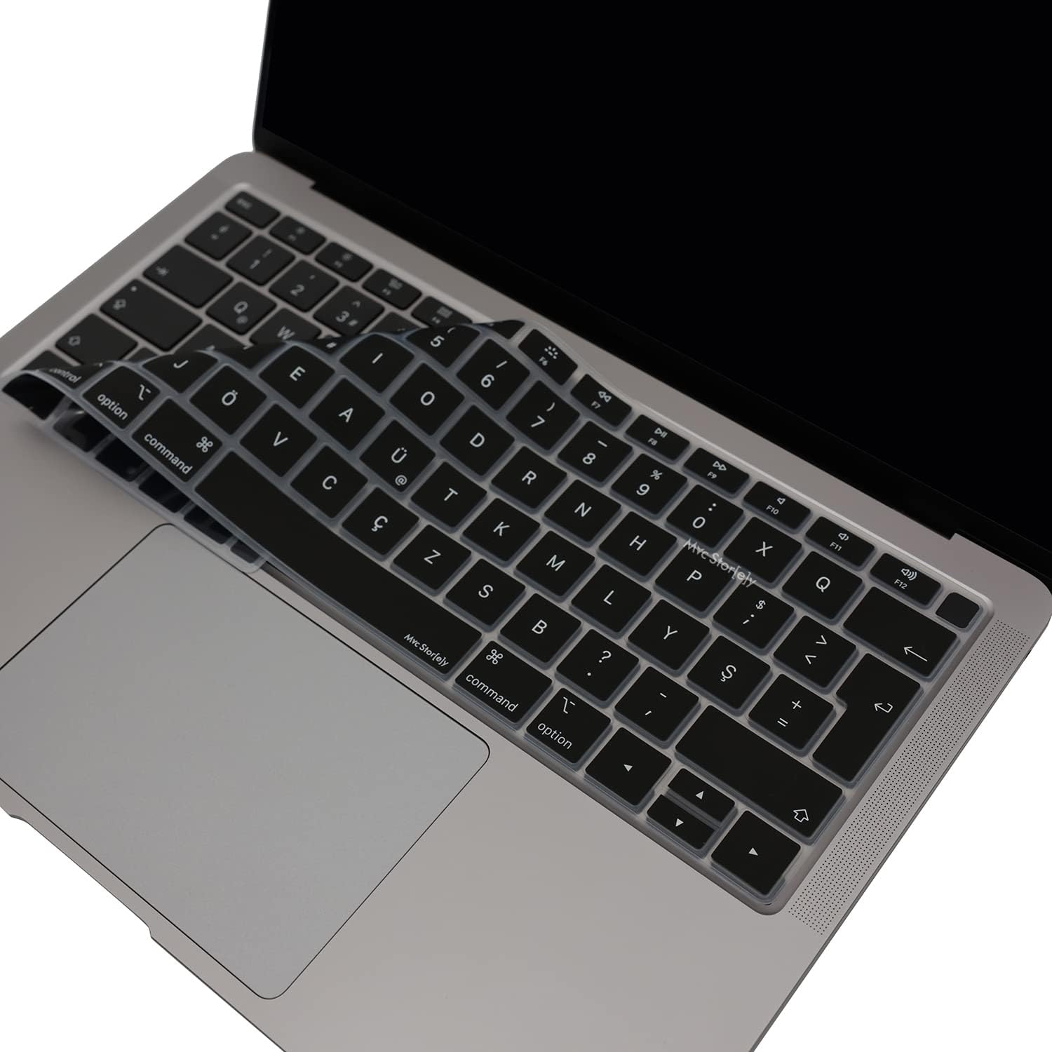 Alternative view of Türkçe F Klavye Koruyucu Silikon MacBook Air 13 Retina 2020 ile Uyumlu | A2179 A2337 M1 | TR F Dizayn Siyah