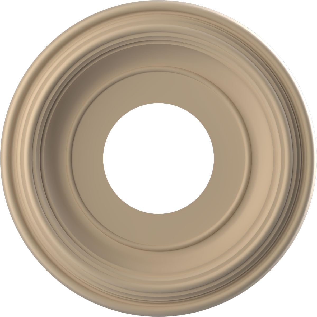 Ekena Millwork CMP10TRGBE Geleneksel Termoform PVC Tavan Madalyonu (5 1/2 cm'ye kadar kanopilere uyar), 10" OD, UltraCover Smokey Bej