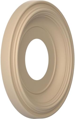 Alternative view of Ekena Millwork CMP10TRGBE Geleneksel Termoform PVC Tavan Madalyonu (5 1/2 cm'ye kadar kanopilere uyar), 10" OD, UltraCover Smokey Bej