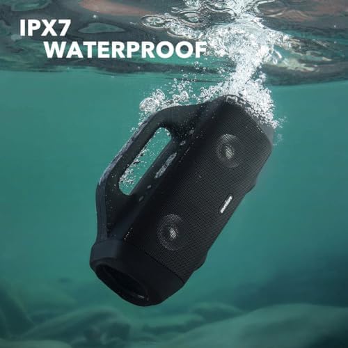 by Motion BOOM Kablosuz Bluetooth Hoparlör, 30W Ses, IPX7 Suya Dayanıklılık, BassUp Teknolojisi, Uygulaması, Dış Mekanlar için Ses Bombası, 24 Saate Varan Şarj