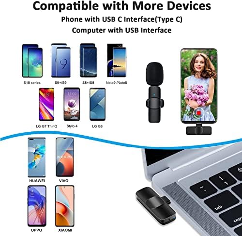 Alternative view of MAYBESTA Bilgisayar için Profesyonel Kablosuz Yaka Yaka Mikrofonu - Kablosuz Yönlü Kondenser Kayıt Mikrofonu USB C Arayüzü ile Röportaj Video Podcast Vlog YouTube