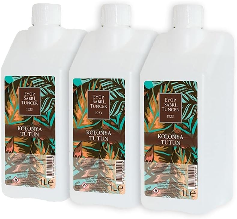 Tütün Kolonyası Yedek Şişe 1 Litre x 3 adet