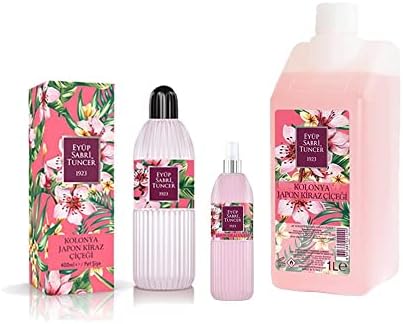 Kiraz Çiçeği Kolonyası Yedek Şişe 1 lt, 400 ML ve 150 ML