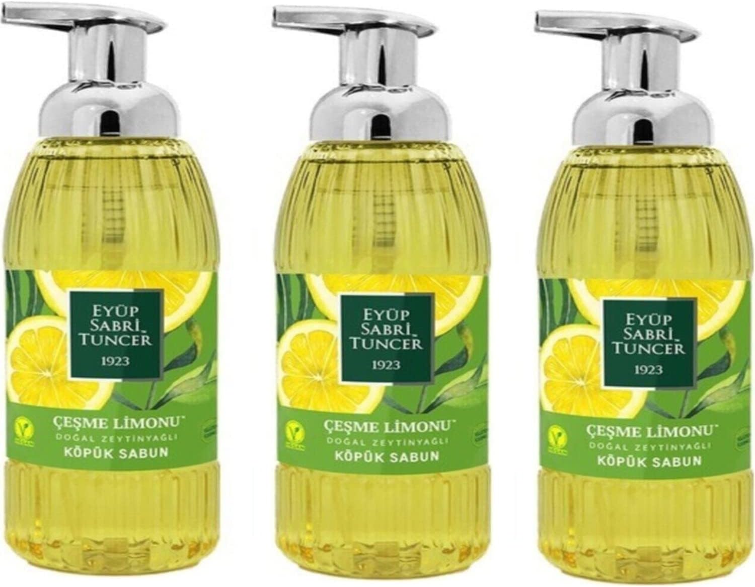 Zeytinyağlı Çeşme Limonu Köpük Sabun 500 ML x 3