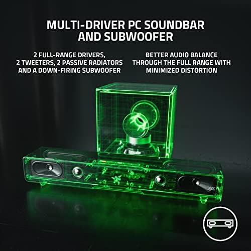 Alternative view of Leviathan V2 - Subwoofer'lı PC Oyun Soundbar'ı (Çok sürücülü PC Soundbar ve Subwoofer, THX Spatial Audio, Bluetooth 5.2, RGB Chroma, Kompakt Form Faktörü) Siyah