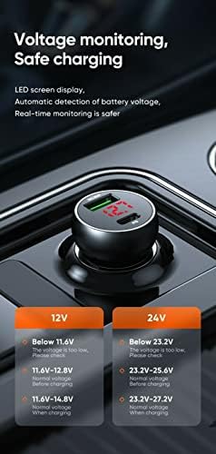 Alternative view of CC-7030 45W 1XType-c 1xUSB Girişli Dijital Göstergeli Araç Çakmak Şarjı- Siyah