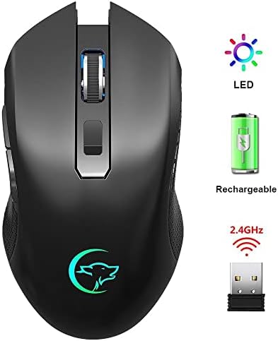 6 Tuşlu Şarjlı Sessiz 2400DPI Kablosuz Gaming Mouse