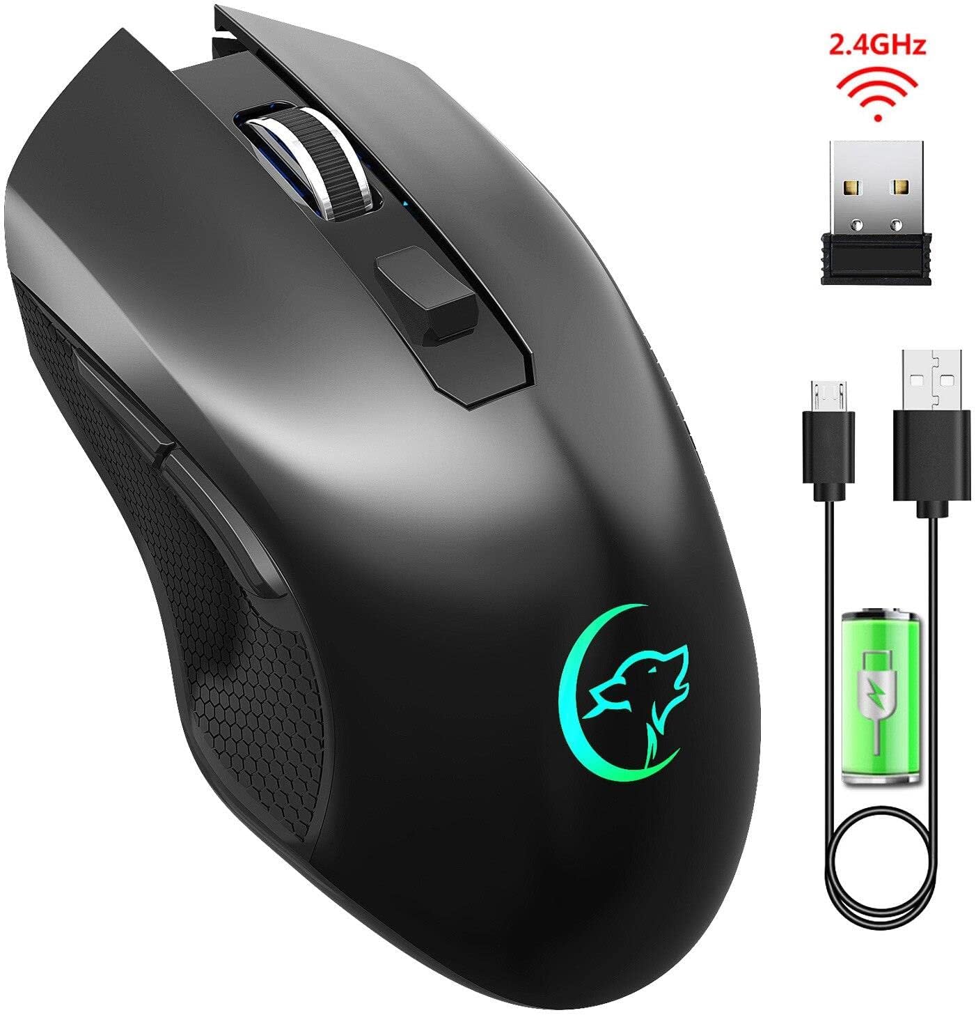 Alternative view of 6 Tuşlu Şarjlı Sessiz 2400DPI Kablosuz Gaming Mouse