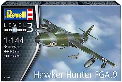 03833 Hawker Hunter FGA.9 1:144 Ölçekli Yapısız/Boyasız Plastik Model Kiti