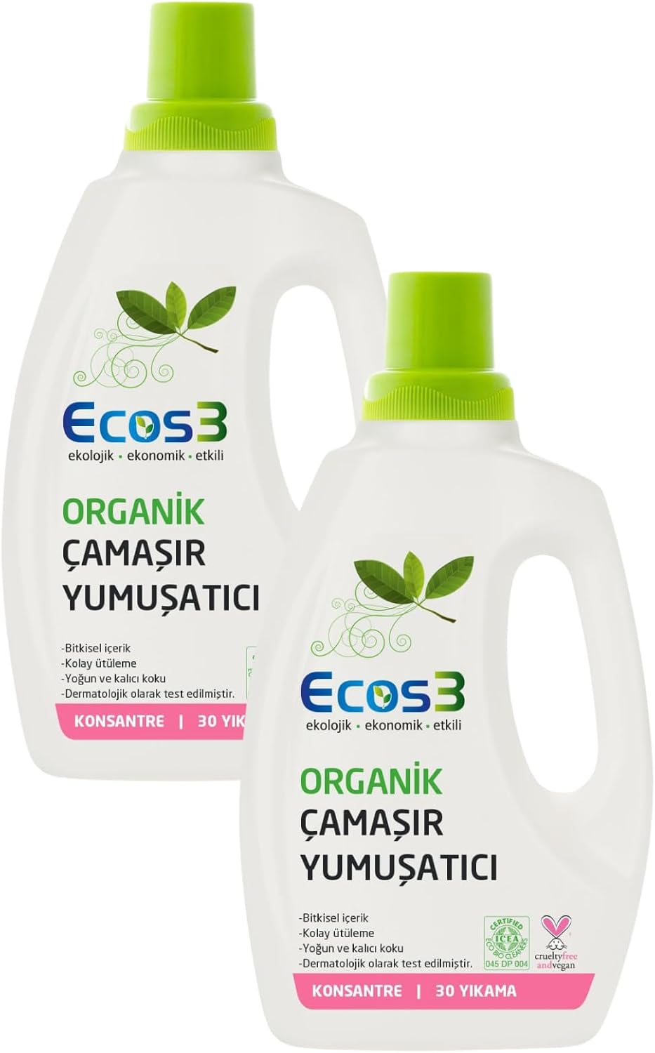 Ecos3 Organik Çamaşır Yumuşatıcı 2’li Set