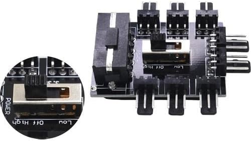 Plus PX-4336 3 Pin Girişli 8 Port Fan Çoklayıcı Kart