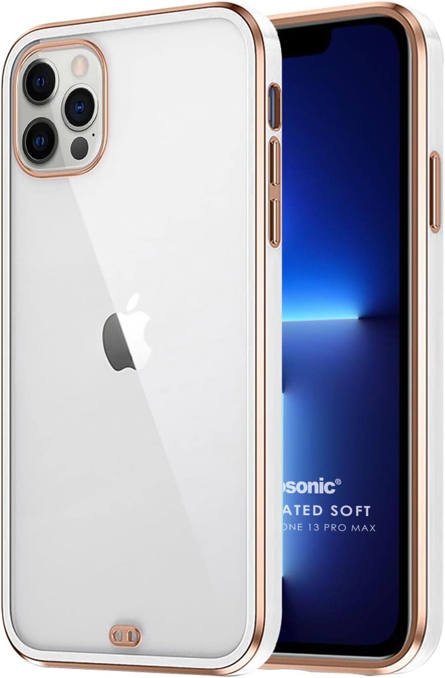 Alternative view of 13 Pro Max Kılıf Laser Plated Soft Beyaz