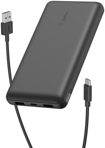 Alternative view of USB C Taşınabilir Powerbank 20000 mAh, USB Tip C Giriş Çıkış Bağlantı Noktalı 20K Güç Bankası için USB C - A Kablosu Dahil 2 USB A Bağlantı Noktası, Siyah