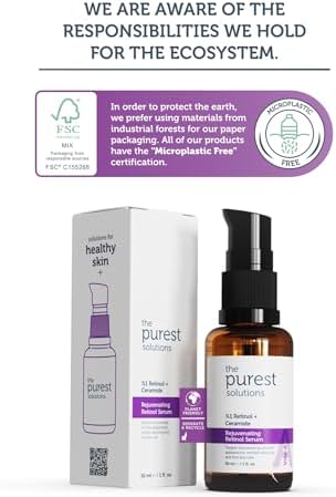 Alternative view of The Purest Solutions, Retinol İçerikli Gece Bakım Serumu, Kırışıklık Karşıtı Bakım, 30 ml (%1 Retinol + Seramid)