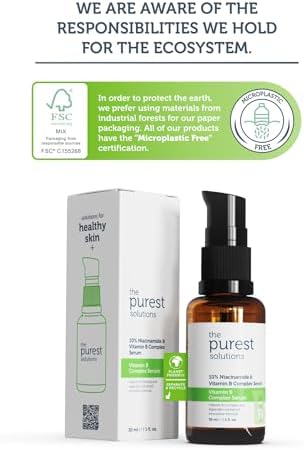 Alternative view of The Purest Solutions, Bariyer Güçlendirici ve Yatıştırıcı B Vitamini Cilt Bakım Serumu 30 ml (%10 Niacinamide + Provitamin B5)
