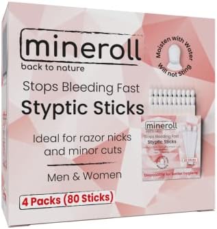 Alternative view of Mineroll Tek Kullanımlık Çubuk Kan Taşı, Erkekler ve Kadınlar için Ufak Jilet Kesikleri ve Manikür Pedikür Uygulamalarında Kanamayı Durdurur, 20'li 4 Paket