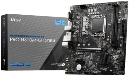 MSI PRO H610M-G DDR4 SOKET 1700 DDR4 3200(OC) PCI-E Gen 4 ,M.2 USB3.2 1x 1G LAN mATX