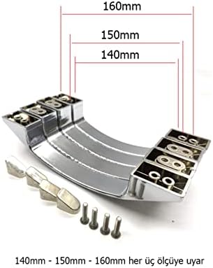 Cam Duşakabin Ay Kulp 140mm 150mm Veya 160 mm 2 Kapaklık ayk-02