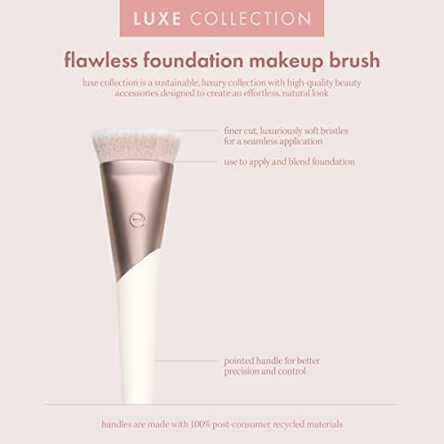 EcoTools Ecofriendly Luxe Kusursuz Fondöten Makyaj Fırçası, Sıvı ve Krem Fondöten, Yoğun, Sentetik Kıllar, Çevre Dostu Birinci Sınıf Kalite Makyaj Fırçası, Vegan ve Zulüm İçermez, 1 Adet